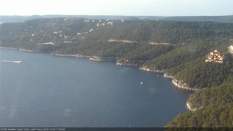 Lake Travis webcam, October 29, 2016 4:25 PM CT