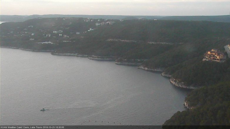 Lake Travis webcam, October 29, 2016 5:50 PM CT