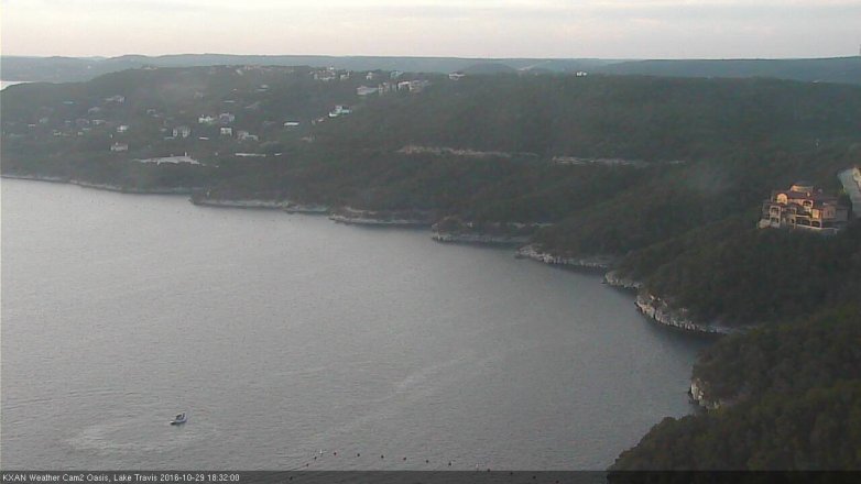 Lake Travis webcam, October 29, 2016 6:00 PM CT