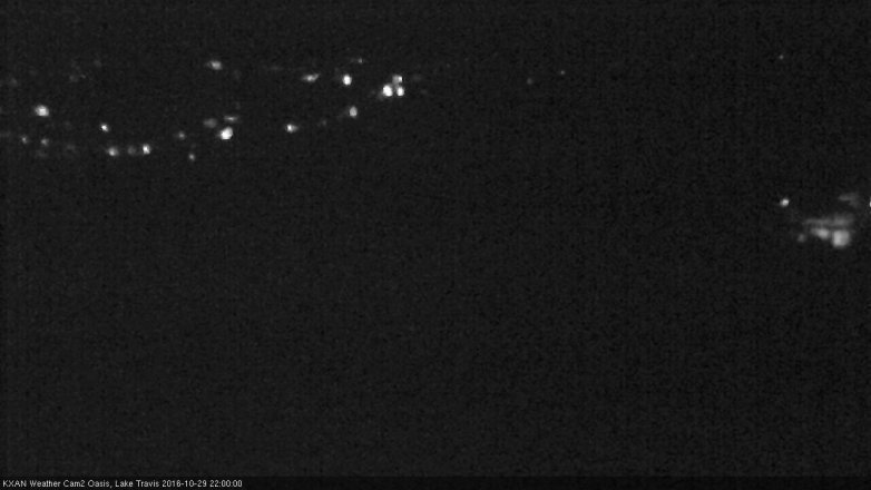 Lake Travis webcam, October 29, 2016 9:20 PM CT