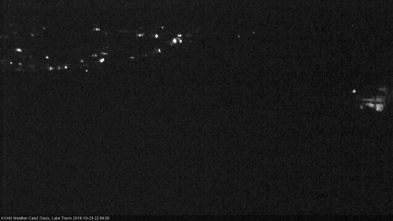 Lake Travis webcam, October 29, 2016 9:25 PM CT