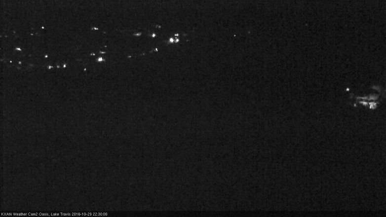 Lake Travis webcam, October 29, 2016 9:55 PM CT