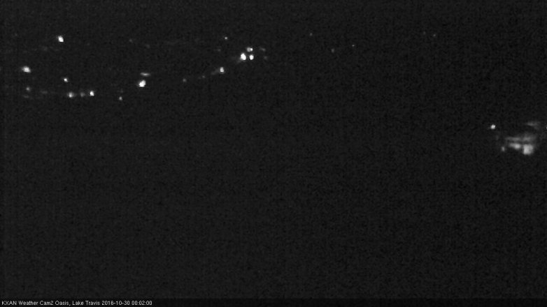 Lake Travis webcam, October 29, 2016 11:25 PM CT