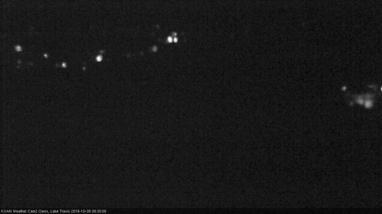 Lake Travis webcam, October 29, 2016 11:50 PM CT