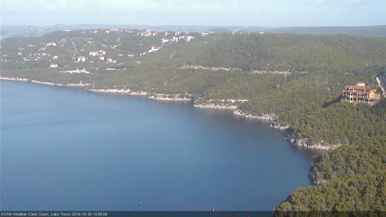 Lake Travis webcam, October 30, 2016 9:15 AM CT
