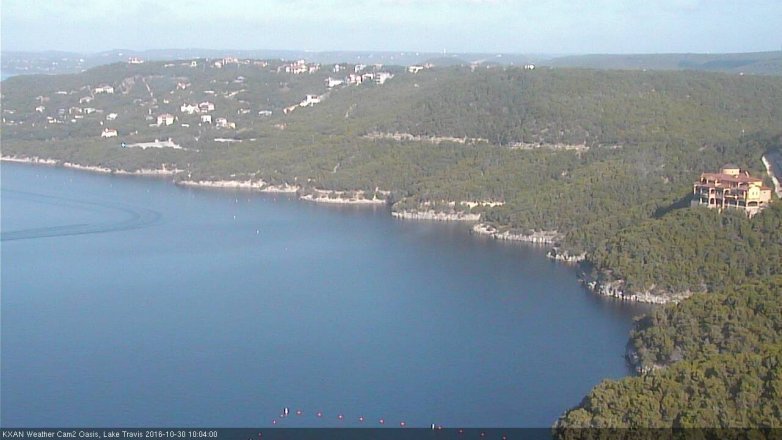 Lake Travis webcam, October 30, 2016 9:30 AM CT