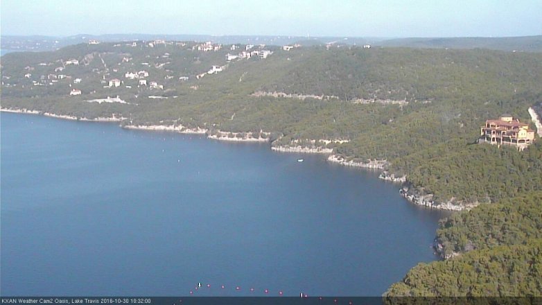 Lake Travis webcam, October 30, 2016 9:40 AM CT