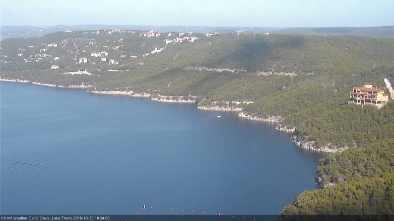 Lake Travis webcam, October 30, 2016 9:50 AM CT