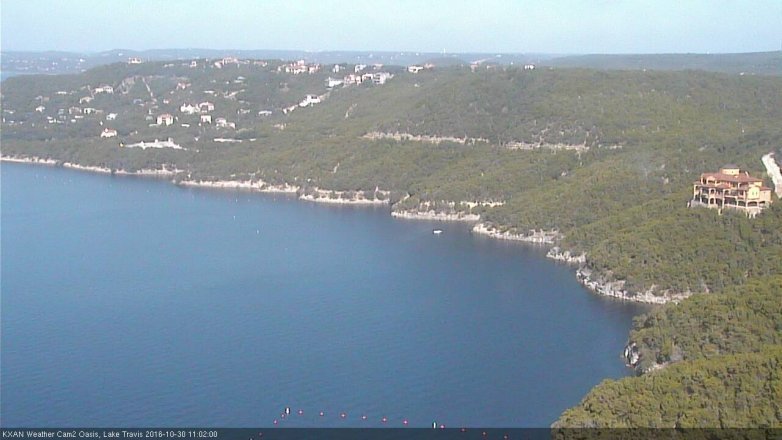 Lake Travis webcam, October 30, 2016 10:05 AM CT