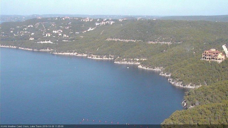 Lake Travis webcam, October 30, 2016 10:10 AM CT