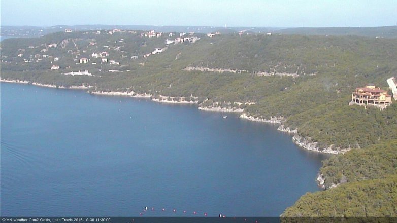 Lake Travis webcam, October 30, 2016 10:45 AM CT