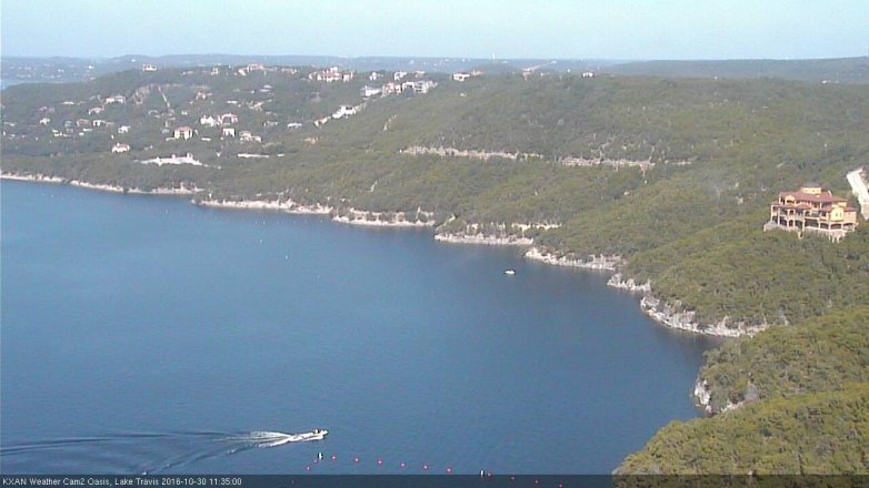 Lake Travis webcam, October 30, 2016 10:55 AM CT