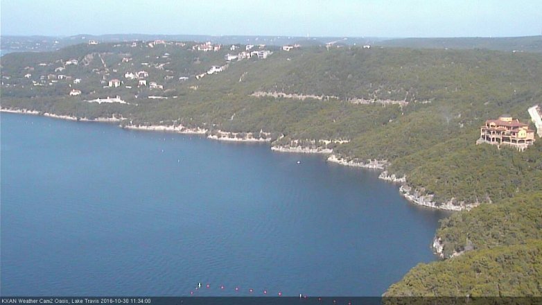 Lake Travis webcam, October 30, 2016 11:05 AM CT