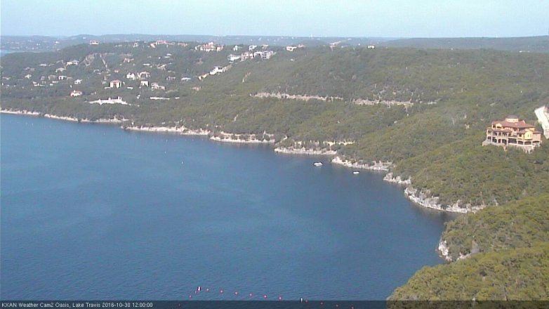 Lake Travis webcam, October 30, 2016 11:20 AM CT