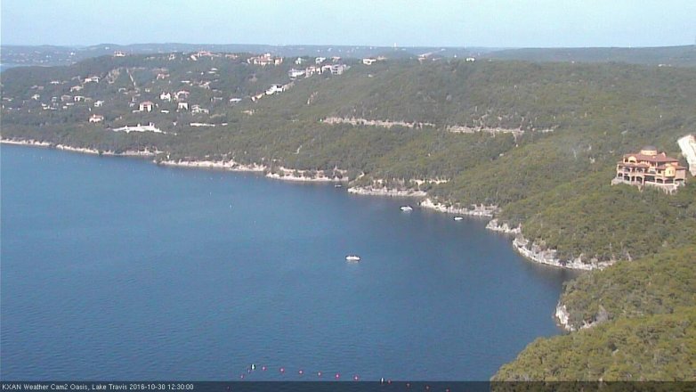 Lake Travis webcam, October 30, 2016 11:50 AM CT