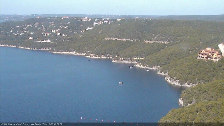 Lake Travis webcam, October 30, 2016 12:00 PM CT