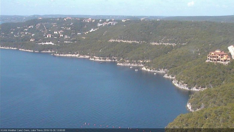 Lake Travis webcam, October 30, 2016 12:10 PM CT