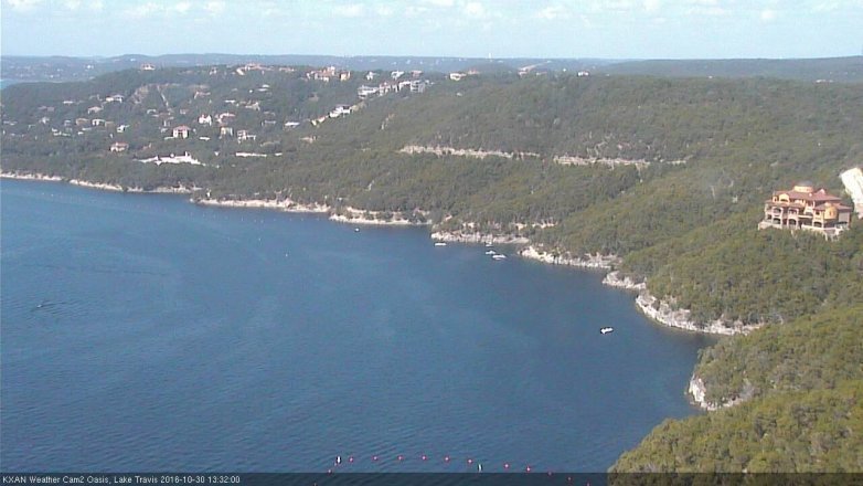 Lake Travis webcam, October 30, 2016 12:50 PM CT