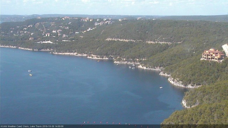 Lake Travis webcam, October 30, 2016 1:05 PM CT