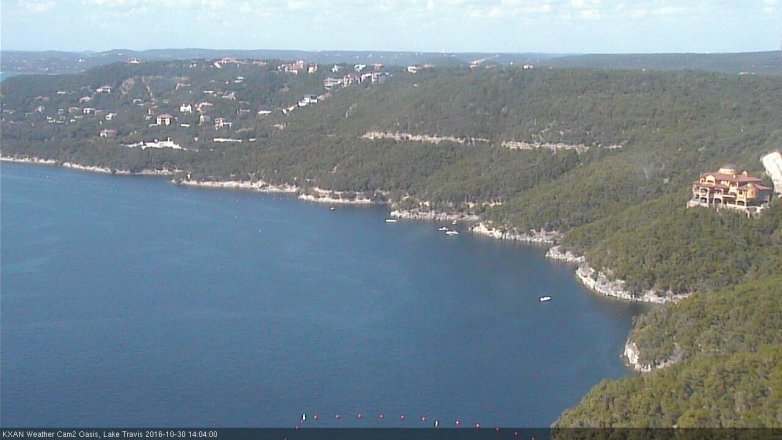 Lake Travis webcam, October 30, 2016 1:25 PM CT