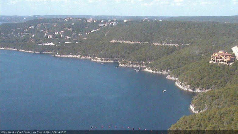 Lake Travis webcam, October 30, 2016 1:30 PM CT