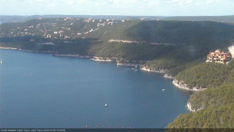 Lake Travis webcam, October 30, 2016 2:05 PM CT