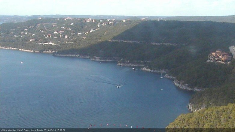 Lake Travis webcam, October 30, 2016 2:10 PM CT