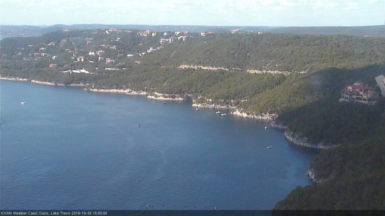Lake Travis webcam, October 30, 2016 2:25 PM CT