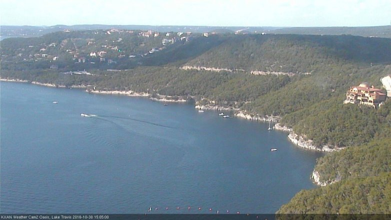 Lake Travis webcam, October 30, 2016 2:30 PM CT