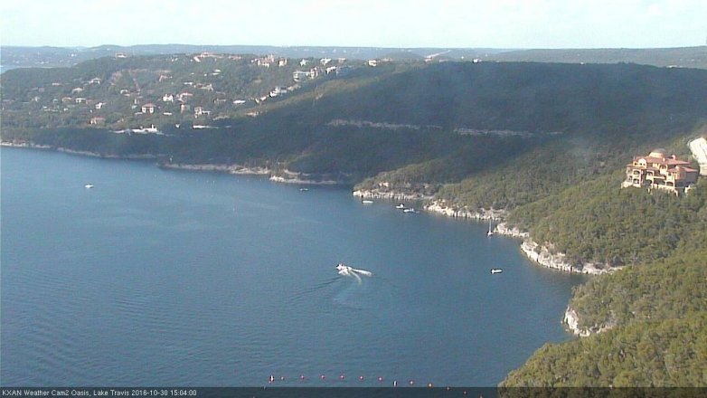 Lake Travis webcam, October 30, 2016 2:35 PM CT
