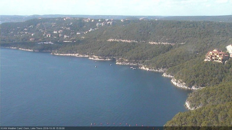 Lake Travis webcam, October 30, 2016 3:00 PM CT