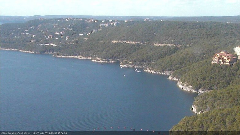 Lake Travis webcam, October 30, 2016 3:05 PM CT