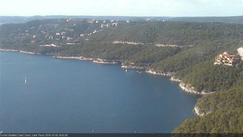 Lake Travis webcam, October 30, 2016 3:15 PM CT
