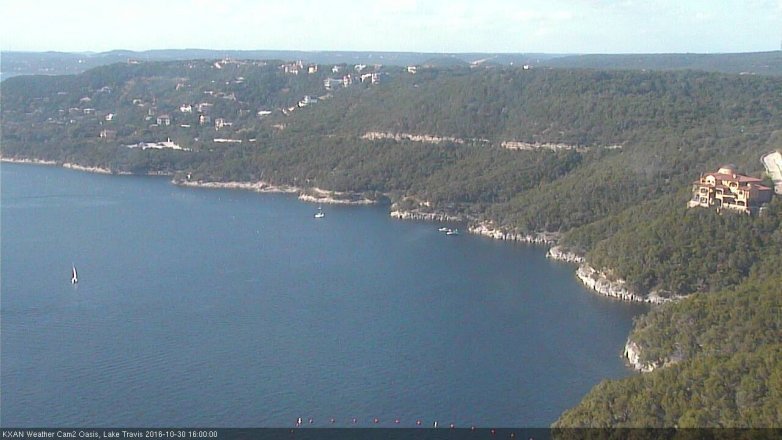 Lake Travis webcam, October 30, 2016 3:20 PM CT