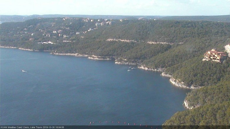 Lake Travis webcam, October 30, 2016 3:25 PM CT