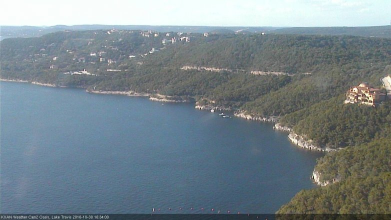 Lake Travis webcam, October 30, 2016 3:40 PM CT