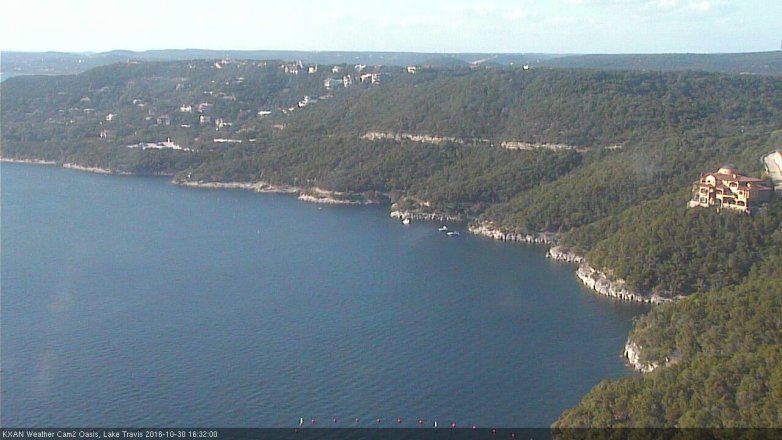 Lake Travis webcam, October 30, 2016 4:00 PM CT
