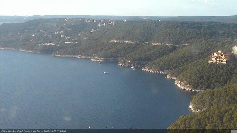 Lake Travis webcam, October 30, 2016 4:25 PM CT
