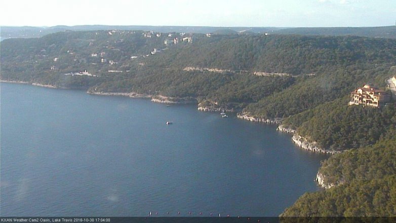 Lake Travis webcam, October 30, 2016 4:35 PM CT