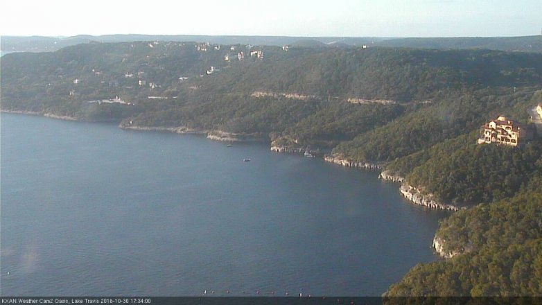 Lake Travis webcam, October 30, 2016 4:45 PM CT