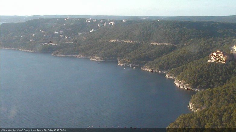 Lake Travis webcam, October 30, 2016 4:50 PM CT