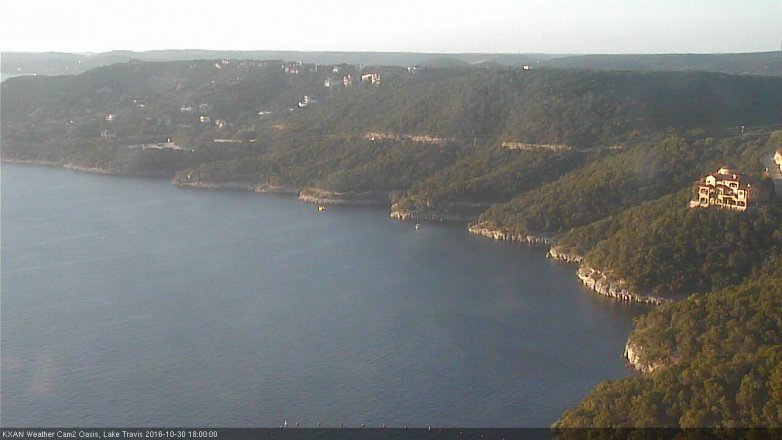 Lake Travis webcam, October 30, 2016 5:05 PM CT