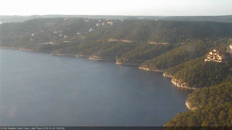 Lake Travis webcam, October 30, 2016 5:10 PM CT
