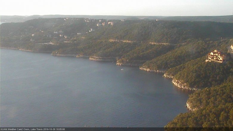 Lake Travis webcam, October 30, 2016 5:20 PM CT