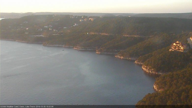 Lake Travis webcam, October 30, 2016 5:35 PM CT