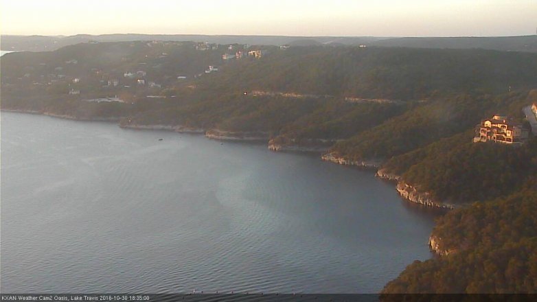 Lake Travis webcam, October 30, 2016 5:55 PM CT