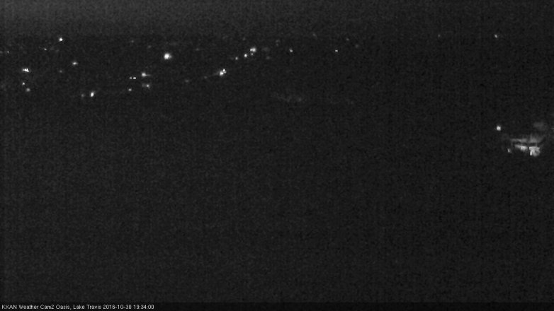 Lake Travis webcam, October 30, 2016 6:55 PM CT