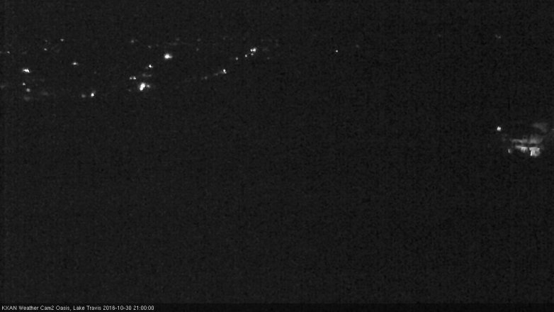 Lake Travis webcam, October 30, 2016 8:15 PM CT