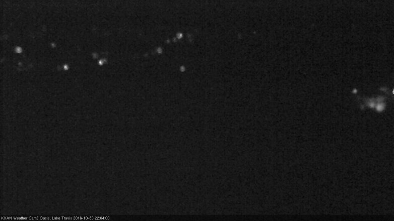 Lake Travis webcam, October 30, 2016 9:30 PM CT