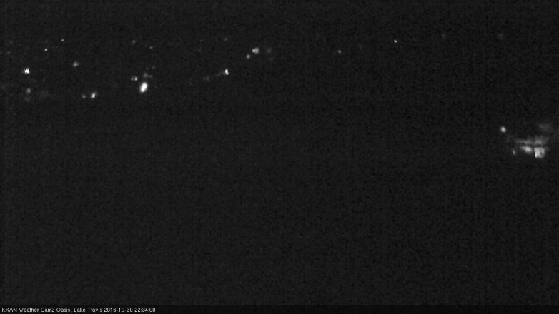 Lake Travis webcam, October 30, 2016 10:00 PM CT